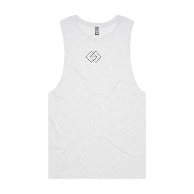 Men's Muscle Tanks - White/Marle White Thumbnail